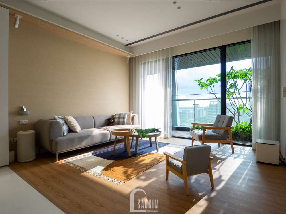 Thiết Kế Chung Cư 1 Ngủ + 1 Phòng Làm Việc Phong Cách Muji